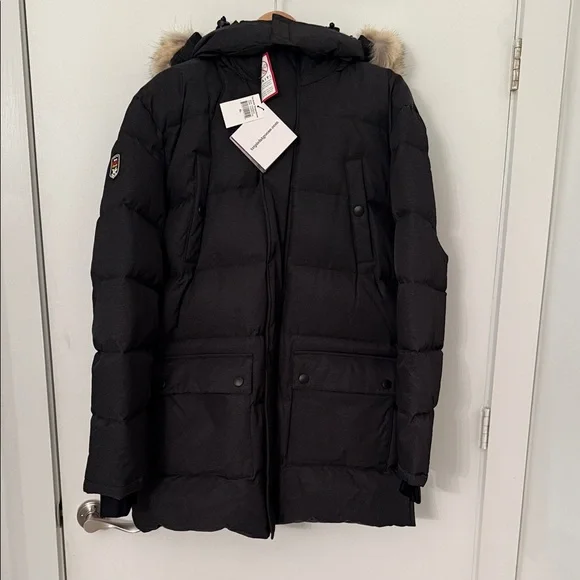 Triple Fat Goose Colburn Men's Charcoal Parka - Picture 4 of 9